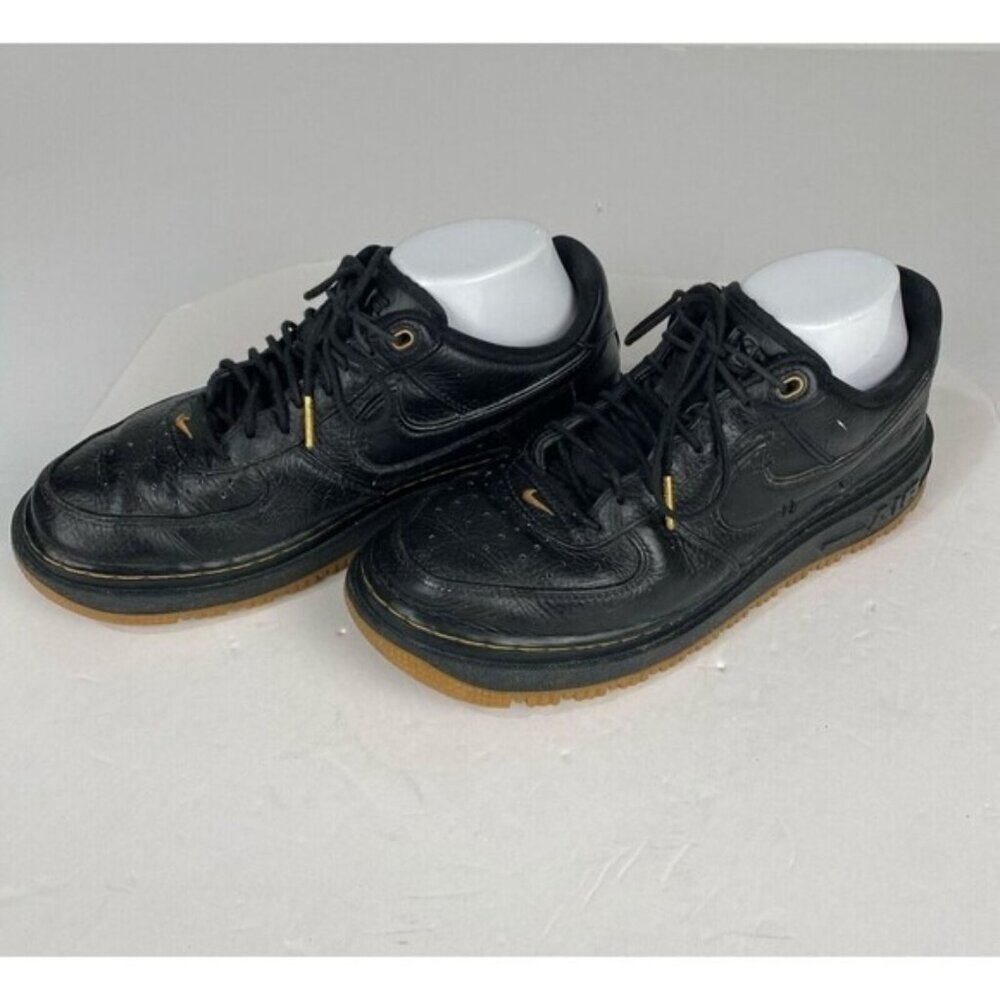 Nike Air Force 1 Luxe Platform Sneaker Men Size 9.5 Black Bucktan Gum DB4109 001